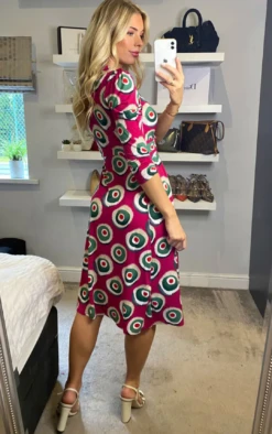 3/4 Sleeve Twisted Knot Jersey Dress, Plum 18 3/4 Sleeve Twisted Knot Jersey Dress, Plum -DORIA Clothing Shop PT 1611Plum 2 8f7ba2d8 2fc4 4664 91d4 a52f7497417f