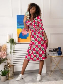 3/4 Sleeve Twisted Knot Jersey Dress, Plum 16 3/4 Sleeve Twisted Knot Jersey Dress, Plum -DORIA Clothing Shop PT 1611Plum 6 68dfd8f1 da46 4fbe b664 4fc75fce0a2b