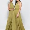 Twist & Tie Multiway Bridesmaid Maxi Dress With Bandeau, Olive Green
