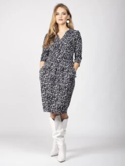 Jolie Moi Wrap Front Bodycon Dress, Navy Spot 11 Jolie Moi Wrap Front Bodycon Dress, Navy Spot -DORIA Clothing Shop Q 1627 DSC 6417 52086ad9 a16b 4917 9aad 1800c33b8f80