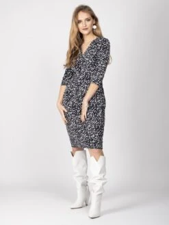 Jolie Moi Wrap Front Bodycon Dress, Navy Spot 10 Jolie Moi Wrap Front Bodycon Dress, Navy Spot -DORIA Clothing Shop Q 1627 DSC 6418 07caf96c 93f7 4fa2 bfa2 624396e80c68