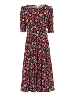 Ruched Sleeve Print Jersey Midi Dress, Red Floral 11 Ruched Sleeve Print Jersey Midi Dress, Red Floral -DORIA Clothing Shop QFK 261 RED FLORAL 18.50 SIZE 8 20 1688X2250 800fa504 b723 441b 8411 fb0599a59cf6