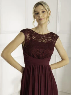 Cindy Lace Bodice Pleated Dress, Burgundy 11 Cindy Lace Bodice Pleated Dress, Burgundy -DORIA Clothing Shop R6 8093 Burgundy 5 912cd984 2c08 49d9 8eab 82b9ca88af55