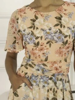 Jolie Moi Mabilie Chiffon Maxi Dress, Pink Floral -DORIA Clothing Shop REB 1622 Pink 5