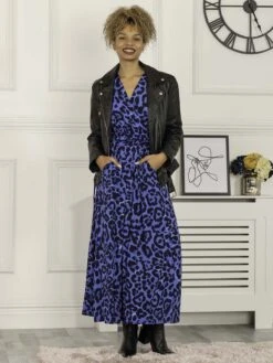Elisha Print Jersey Maxi Dress, Blue Animal -DORIA Clothing Shop RM621137 BlueAnimal 4 3b593219 a273 48b2 b394 42812612a056