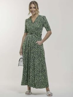 Jolie Moi Denise Maxi Dress, Green Animal/Multi -DORIA Clothing Shop S621 133GreenAnimal 1 86952b88 7614 41b1 95fa 27e21f9fae65