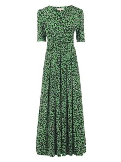Jolie Moi Denise Maxi Dress, Green Animal/Multi -DORIA Clothing Shop S621 133GreenAnimal 3