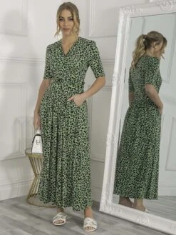 Jolie Moi Denise Maxi Dress, Green Animal/Multi -DORIA Clothing Shop S621 133GreenAnimal 5 80be5dc9 23ac 442c 9e12 d0d0cfaf56e8
