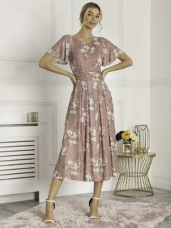 Sapphire Mesh Dress, Dusty Pink