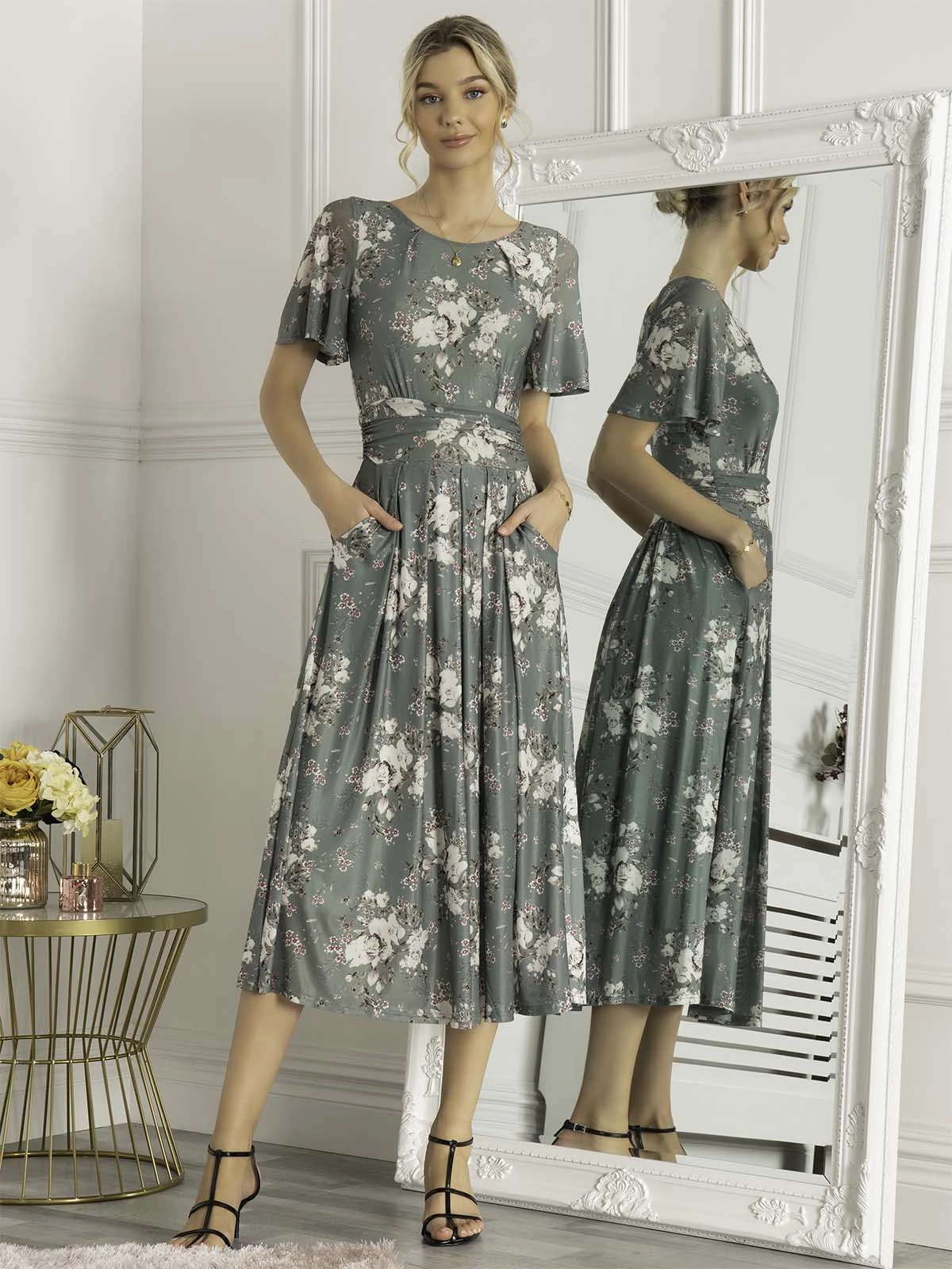 Sapphire Mesh Dress, Dark Green 1 Sapphire Mesh Dress, Dark Green