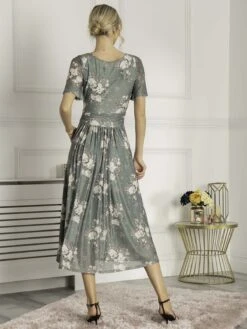 Sapphire Mesh Dress, Dark Green 10 Sapphire Mesh Dress, Dark Green -DORIA Clothing Shop SW 162 6 GreenFloral 5