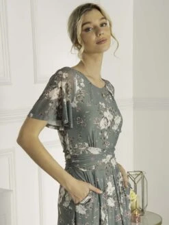 Sapphire Mesh Dress, Dark Green 11 Sapphire Mesh Dress, Dark Green -DORIA Clothing Shop SW 162 6 GreenFloral 6