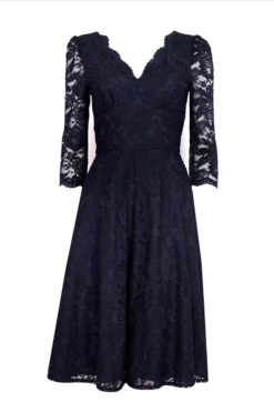 Molly 3/4 Sleeve Lace Bridesmaid Dress, Navy 11 Molly 3/4 Sleeve Lace Bridesmaid Dress, Navy -DORIA Clothing Shop Screenshot2020 03 05at12.32.20