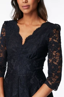 Molly 3/4 Sleeve Lace Bridesmaid Dress, Navy 9 Molly 3/4 Sleeve Lace Bridesmaid Dress, Navy -DORIA Clothing Shop Screenshot2020 03 05at12.32.37