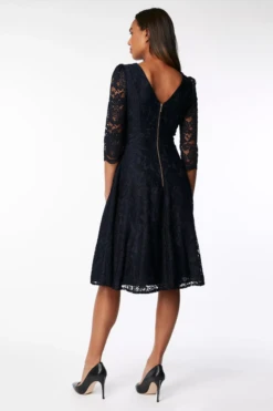 Molly 3/4 Sleeve Lace Bridesmaid Dress, Navy 8 Molly 3/4 Sleeve Lace Bridesmaid Dress, Navy -DORIA Clothing Shop Screenshot2020 03 05at12.32.43