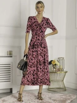 Jolie Moi Animal Print Wrap Neck Maxi Dress, Pink Animal 8 Jolie Moi Animal Print Wrap Neck Maxi Dress, Pink Animal -DORIA Clothing Shop TY621133 PinkAnimal 2 67bf7f93 b690 4f1e b277 3ddc6ad94f94