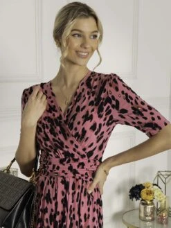 Josie Animal Print Maxi Dress, Pink Animal -DORIA Clothing Shop TY621133 PinkAnimal 5