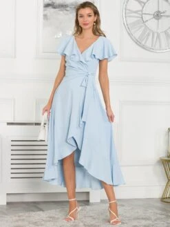 Vella Frill Wrap Maxi Dress, Baby Blue 12 Vella Frill Wrap Maxi Dress, Baby Blue -DORIA Clothing Shop VE 7273 BabyBlue 2 ac0f3afb 74f0 40d9 b74c a4d2657f813e