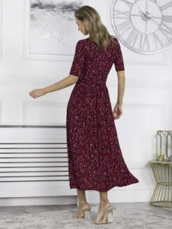 Jolie Moi Macara Animal Print Wrap Maxi Dress, Pink Animal 9 Jolie Moi Macara Animal Print Wrap Maxi Dress, Pink Animal -DORIA Clothing Shop VS621133 PinkAnimal 5