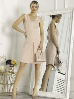 Jolie Moi Cressida Shift Dress, Pink -DORIA Clothing Shop WK 1723 Pink 1