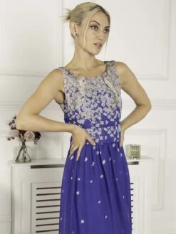 Feather Belted Maxi Dress, Blue Floral 10 Feather Belted Maxi Dress, Blue Floral -DORIA Clothing Shop Y81128 BlueFloral 5 80f387ee 3602 4955 9764 5b072810cc09