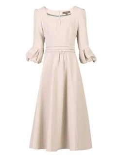 Jolie Moi Bell Sleeve Midi Dress, Oyster 11 Jolie Moi Bell Sleeve Midi Dress, Oyster -DORIA Clothing Shop bell sleeve flare midi dress h 275 oyester 04 39099 2 6c0d645a 7e57 42cc b8a0 1e42827394a8
