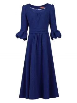 Jolie Moi Bell Sleeve Midi Dress, Royal Blue 11 Jolie Moi Bell Sleeve Midi Dress, Royal Blue -DORIA Clothing Shop bell sleeve flare midi dress h 275 royal blue 04 28626 b93563d8 418c 4055 843b 9108f4dd7823