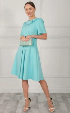Jolie Moi Valencia Button Collar Dress, Baby Blue -DORIA Clothing Shop di detailed GH151 82 BabyBlue 4