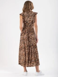 Frill Shoulder Maxi Dress, Brown Animal 10 Frill Shoulder Maxi Dress, Brown Animal -DORIA Clothing Shop sampl611 0e61eadb ccc7 4b80 9a79 1b44e5cf0e71